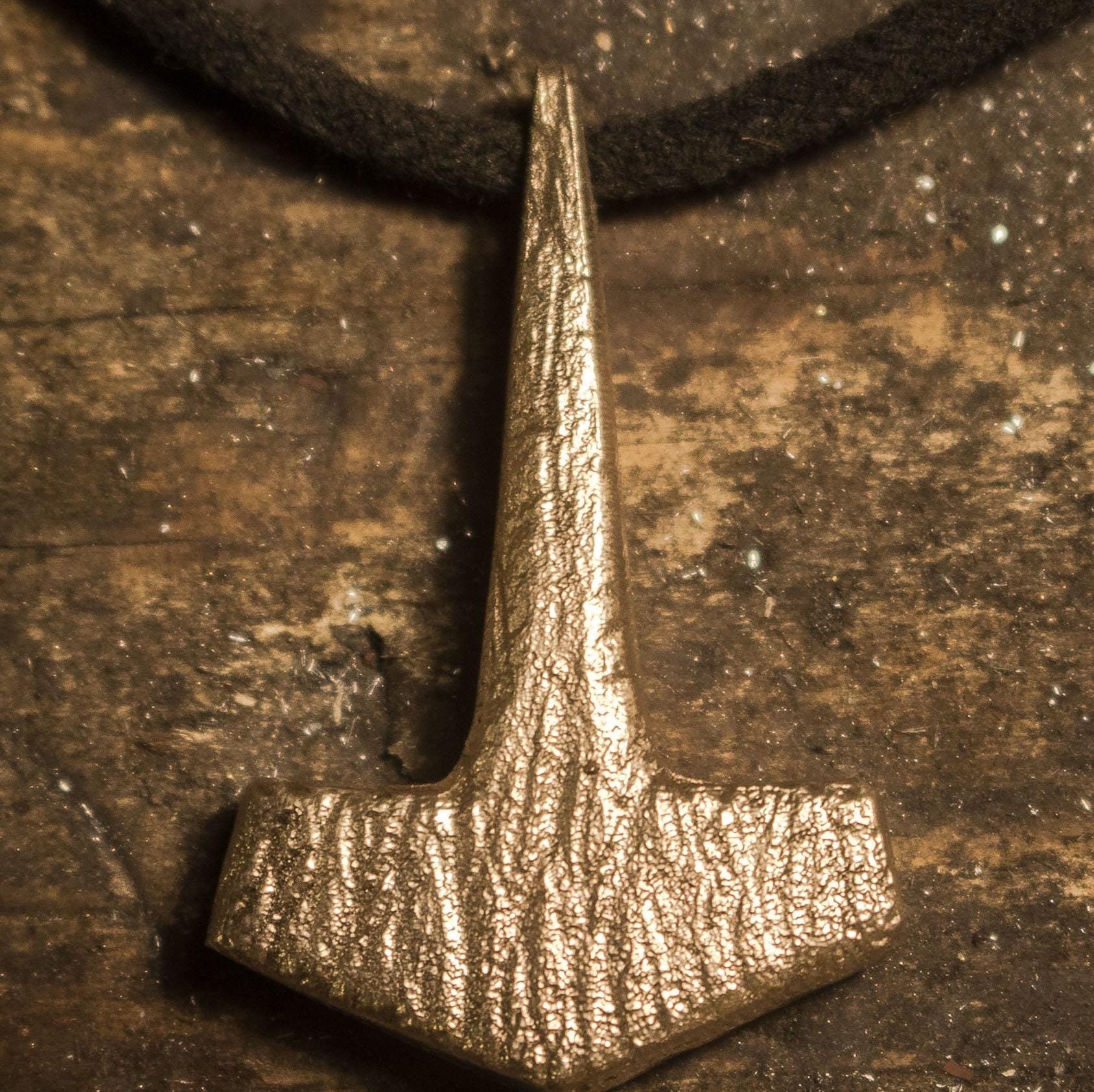 bronze thor's hammer necklace