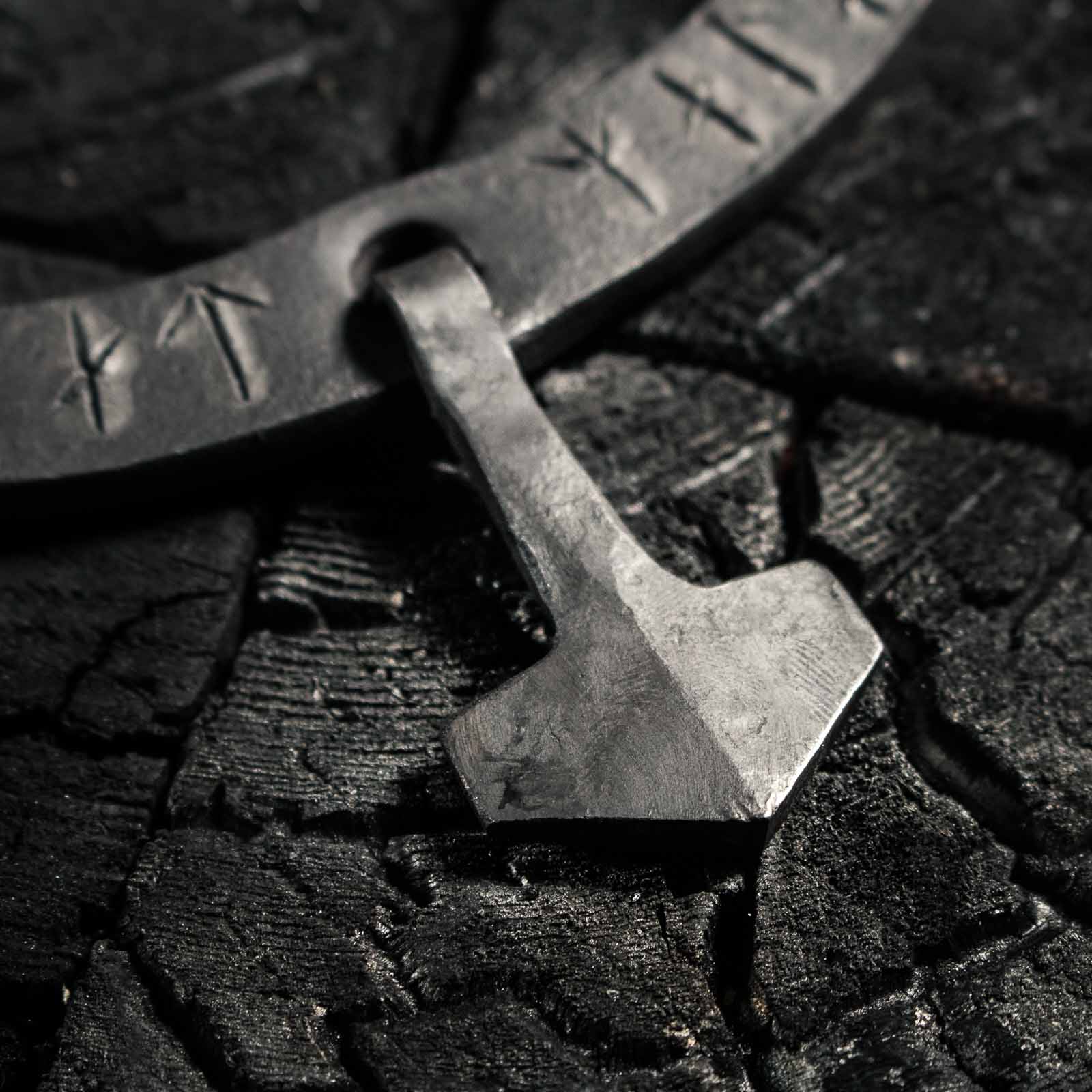 thors hammer mjolnir on an oath ring