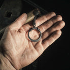 wicca circle pendant in iron