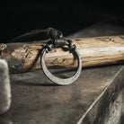 wicca circle pendant in iron